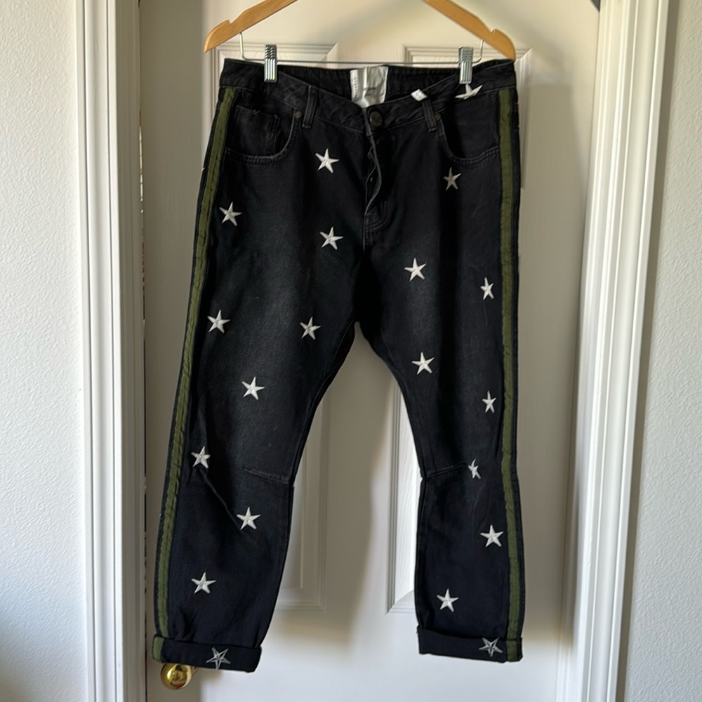 Oneteaspoon Star embroidered jeans